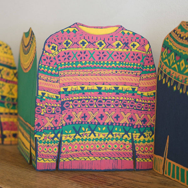 Fair Isle Sweaters Folded Garland - DIGS