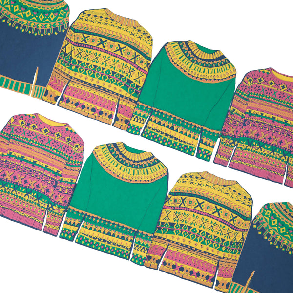 Fair Isle Sweaters Folded Garland - DIGS