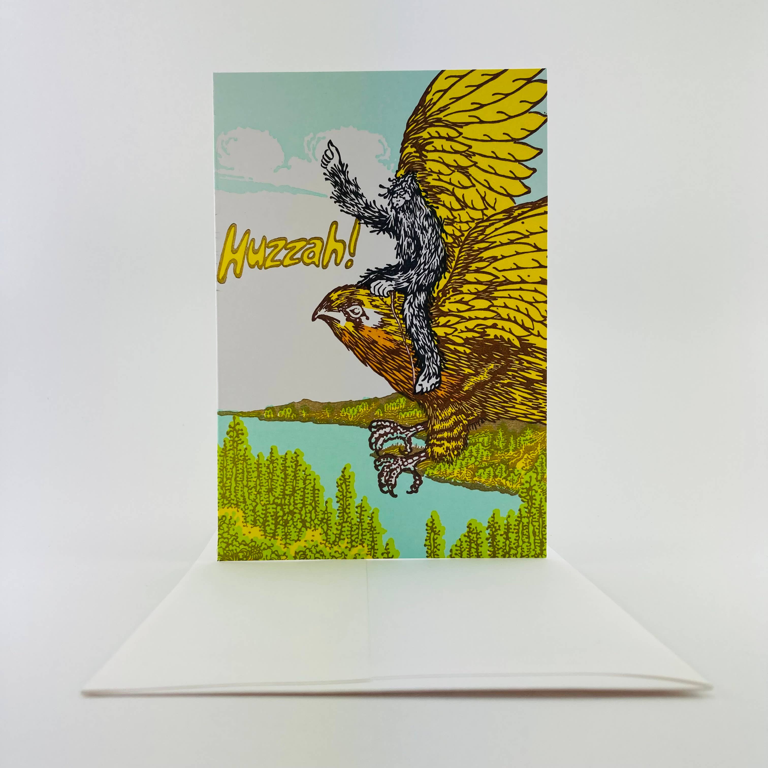 Falcon And Sasquatch Huzzah Congrats Card - DIGS