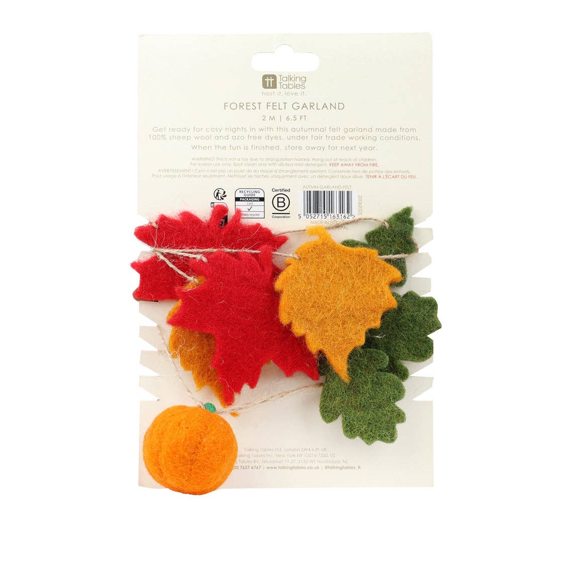 Fall Felt Leaf Garland - DIGS