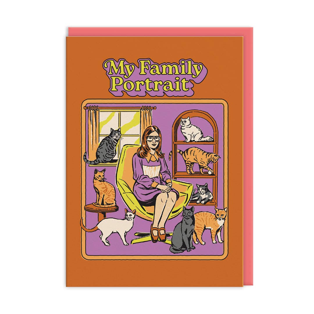 Family Portrait Cats Card - DIGS