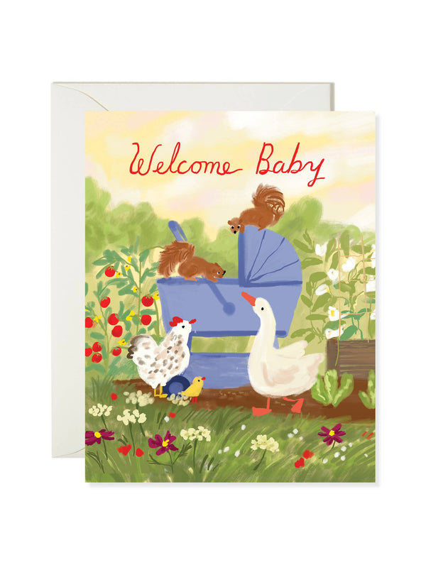 Farm Stroller Baby Card - DIGS