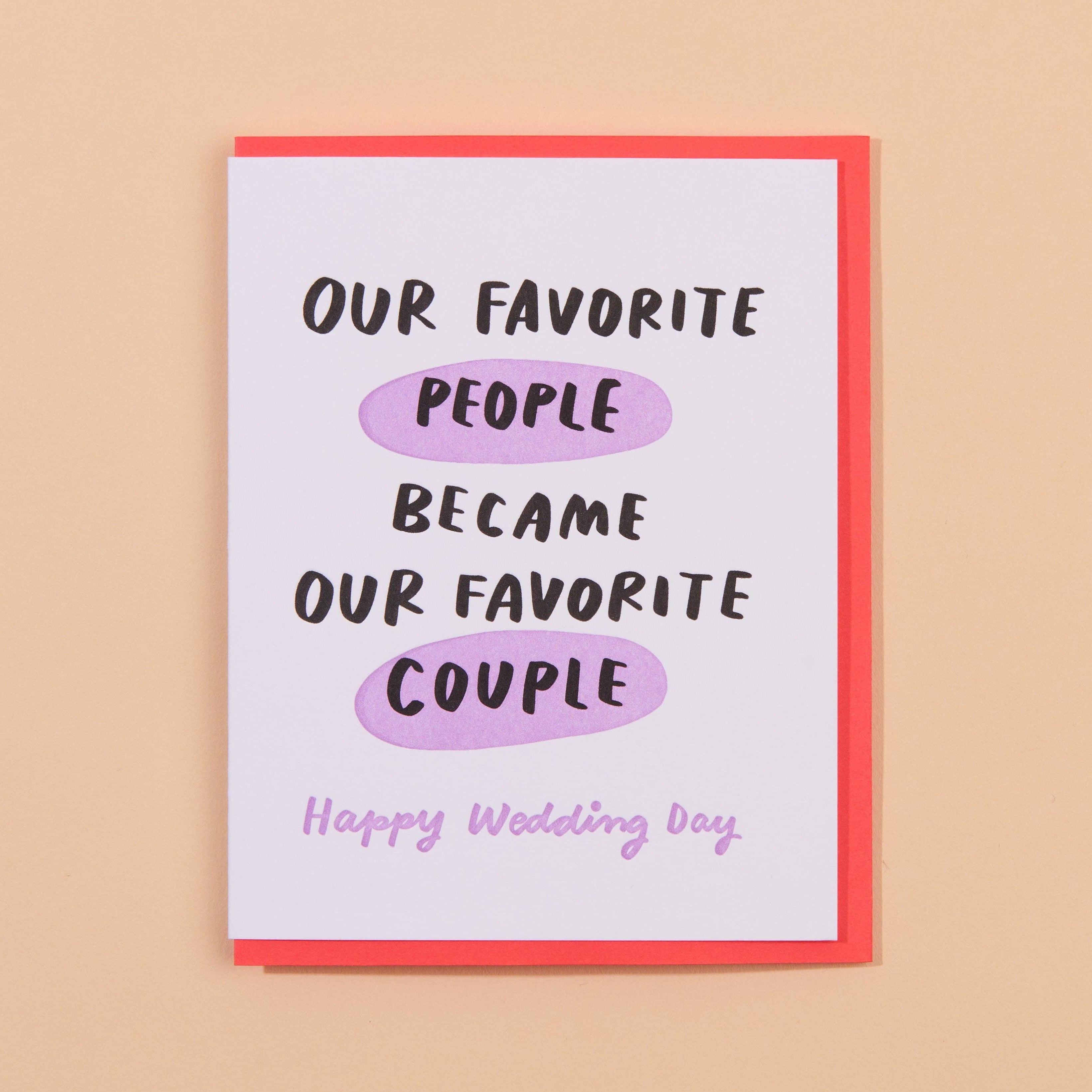 Favorite Couple Wedding Card - DIGS