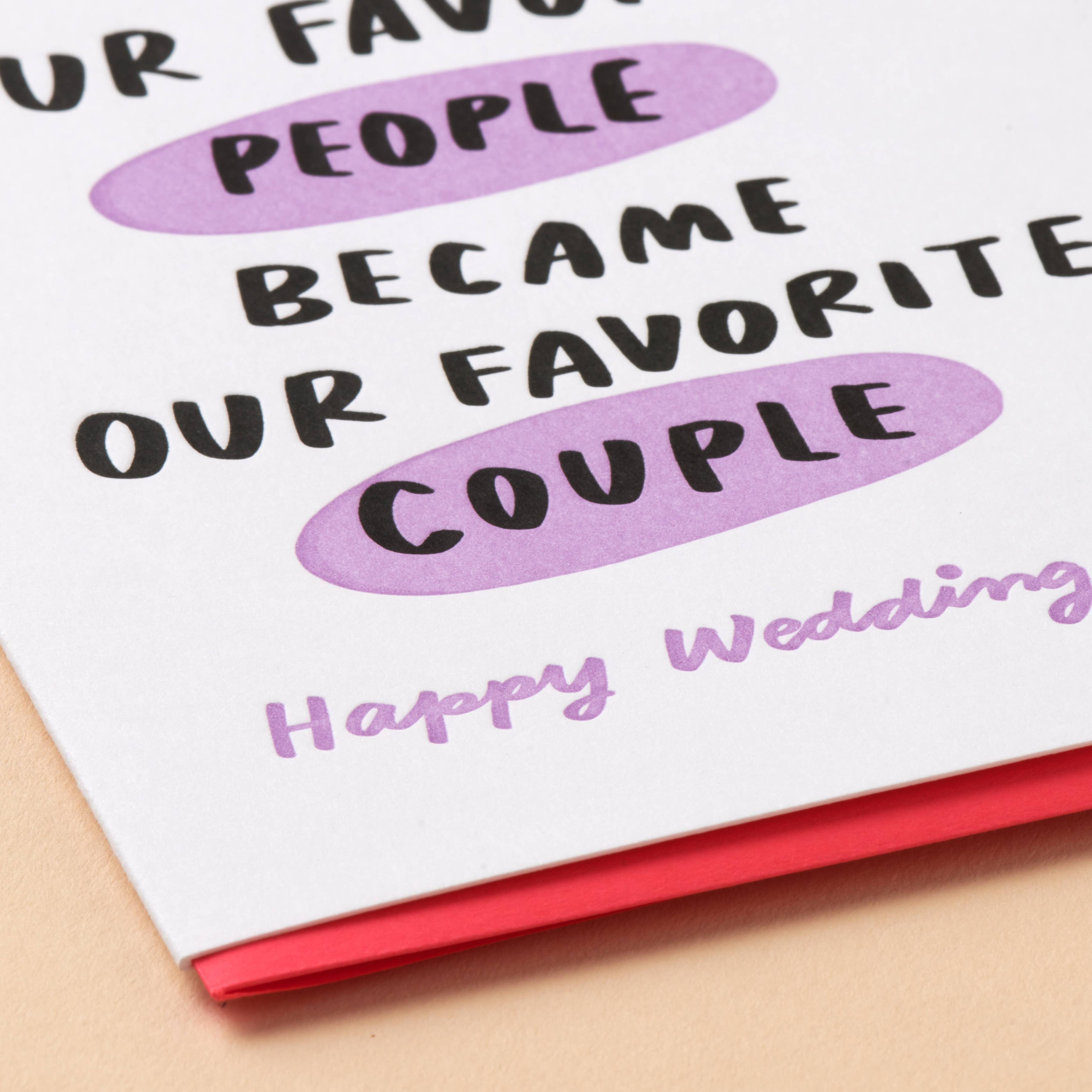 Favorite Couple Wedding Card - DIGS