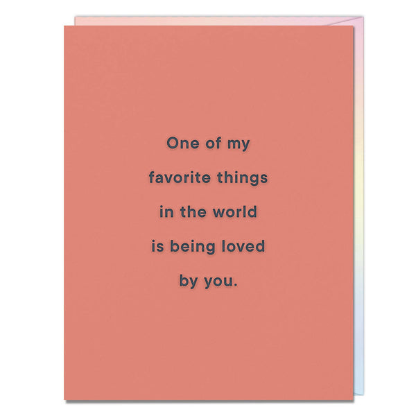 Favorite Things In The World Love Card - DIGS