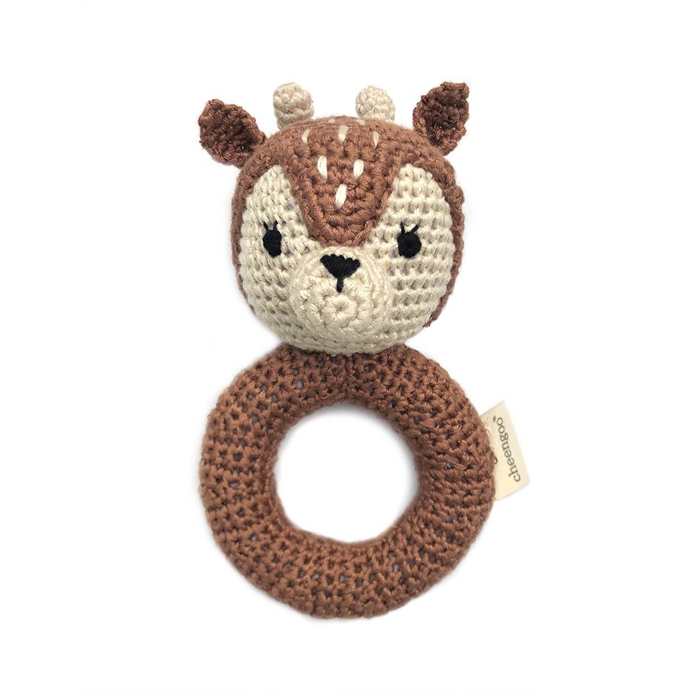 Fawn Crocheted Ring Rattle - DIGS