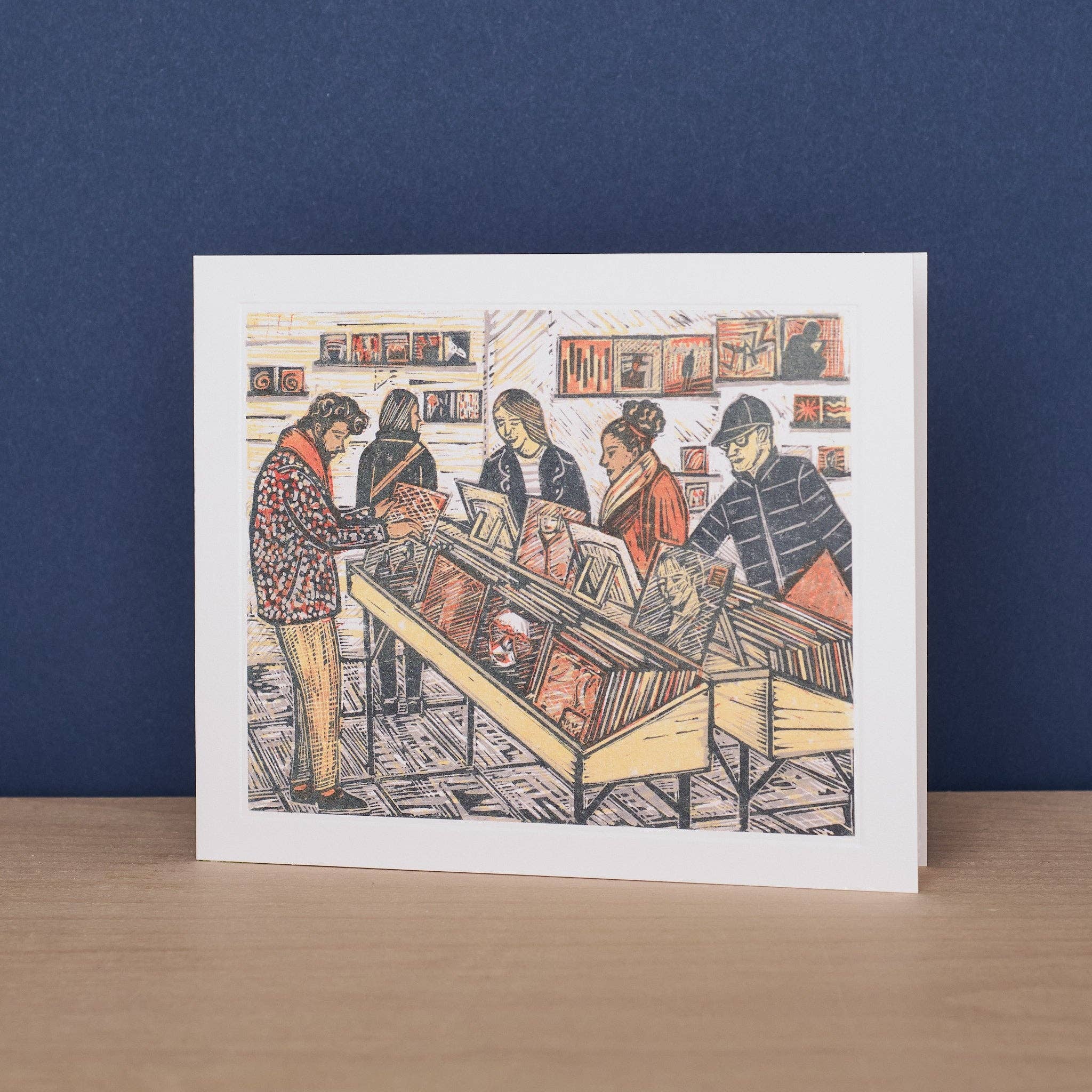 Record Shop Greeting Card