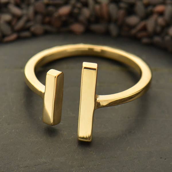 Adjustable Bronze Parallel Bar Ring