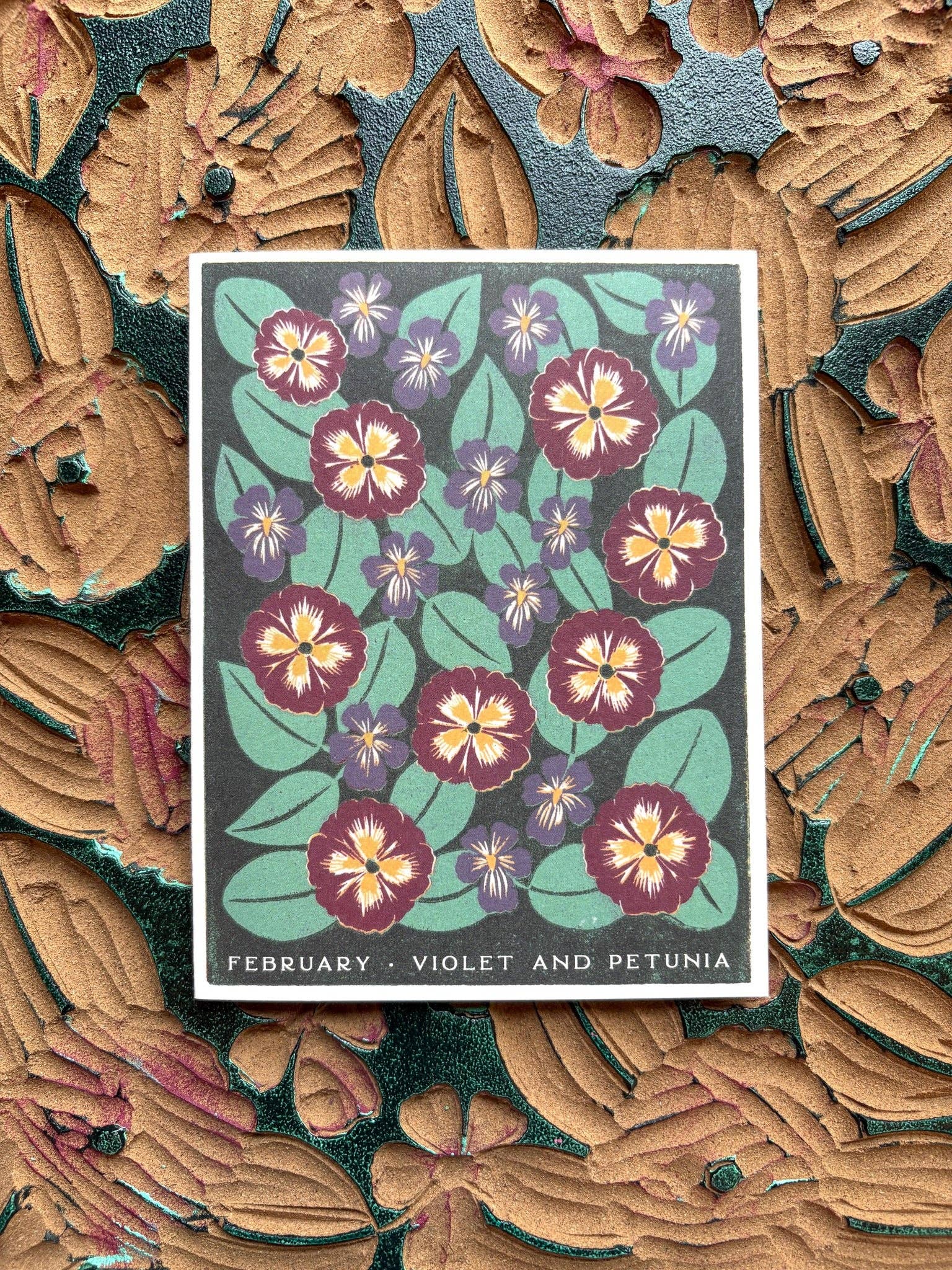 February Month Flowers Card - DIGS