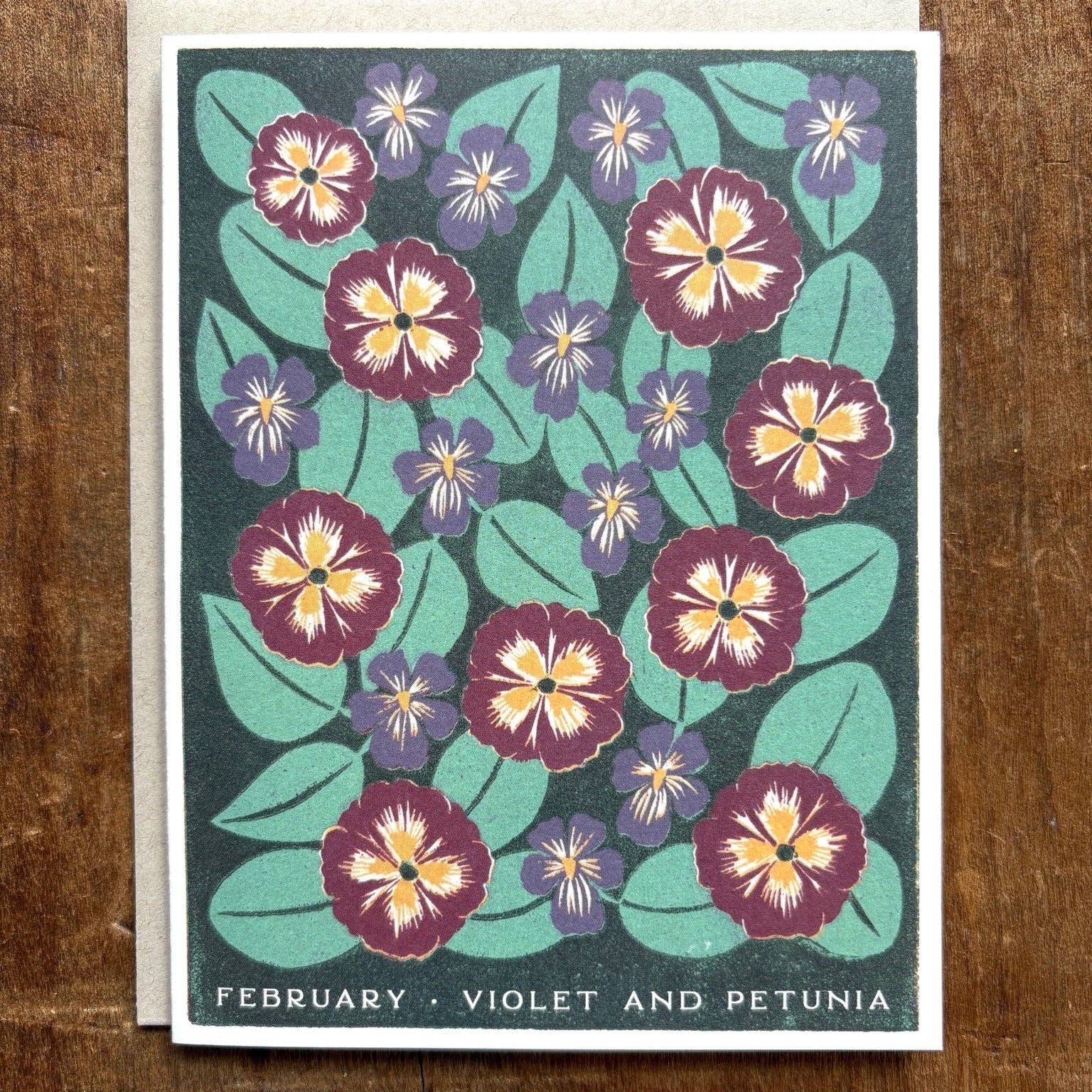 February Month Flowers Card - DIGS
