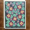 February Month Flowers Card - DIGS