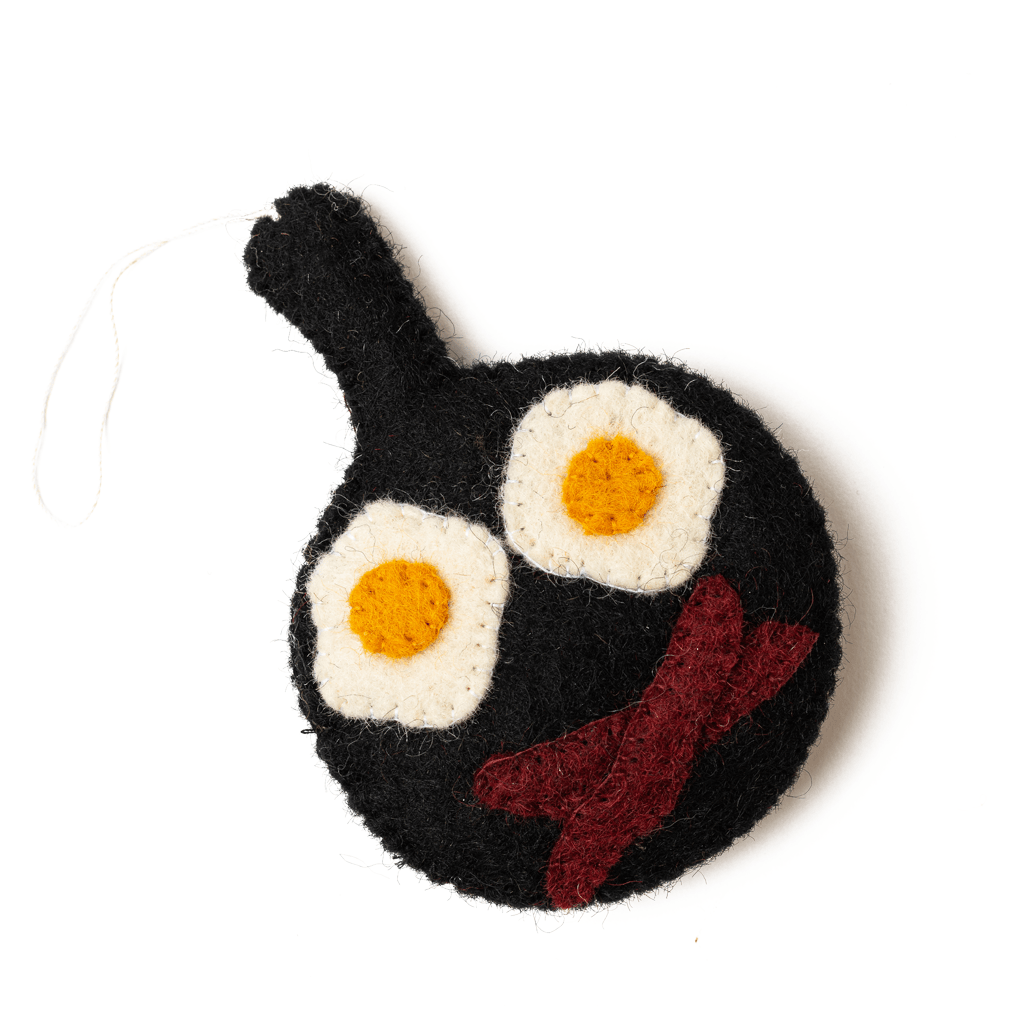 Felt Bacon & Eggs Ornament - DIGS