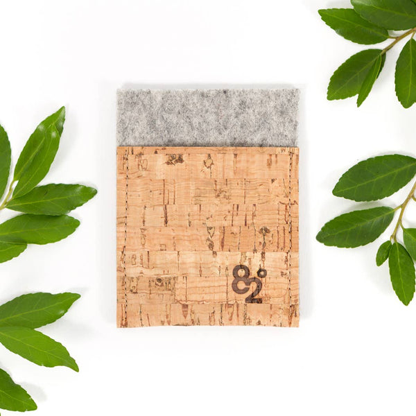 Felt & Cork Card Wallet: Heather Grey - DIGS