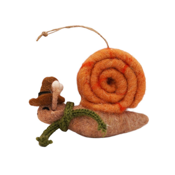 Felt Dapper Snail Ornament - DIGS