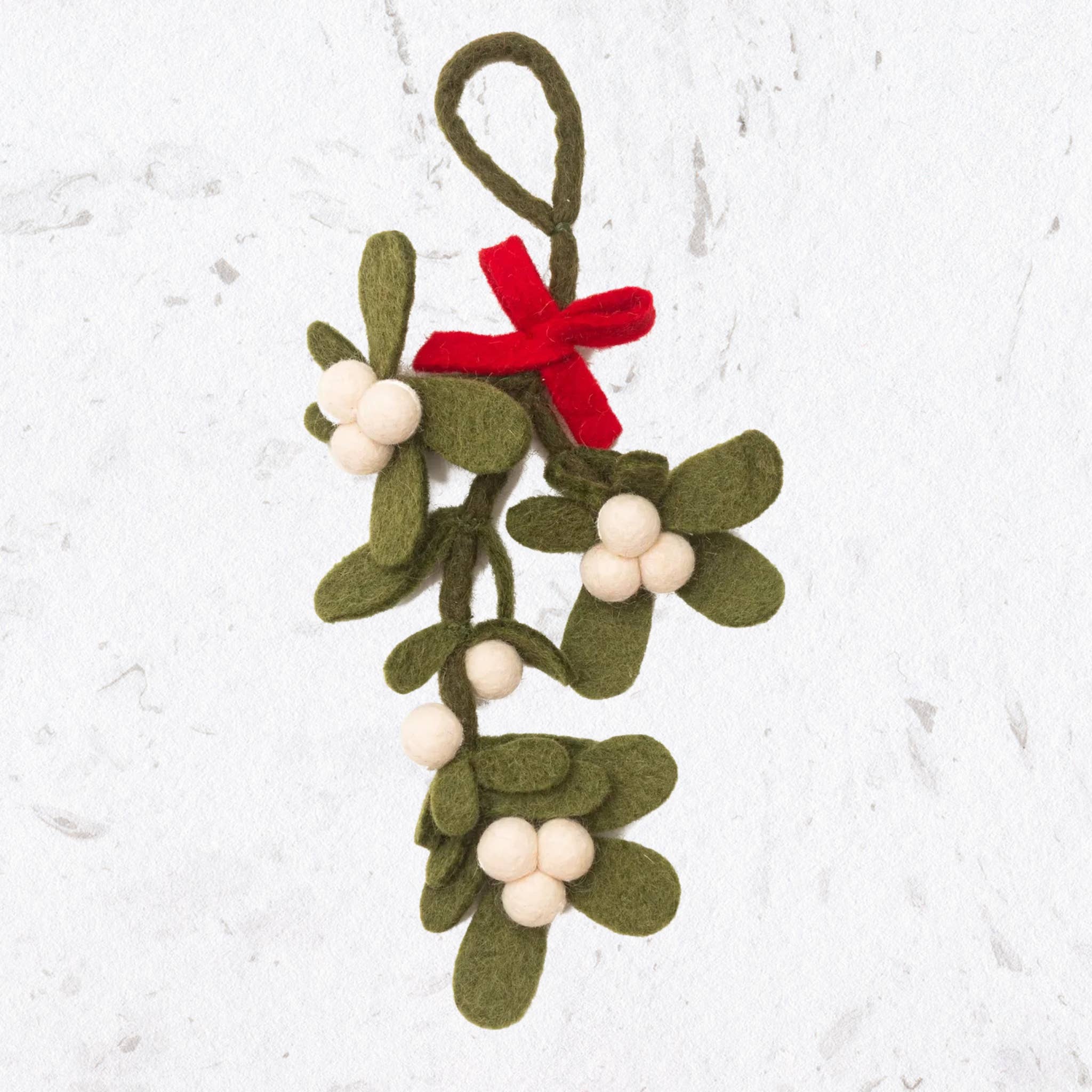 Felt Mistletoe Ornament - DIGS