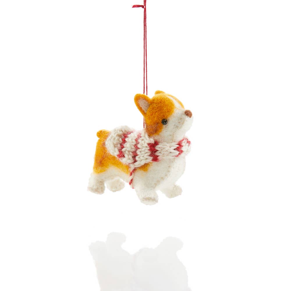 Felted Corgi Ornament - DIGS