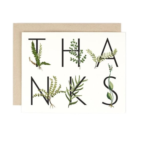 Fern Thanks Card - DIGS