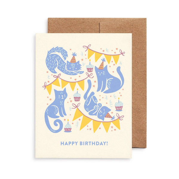 Festive Felines Birthday Card - DIGS