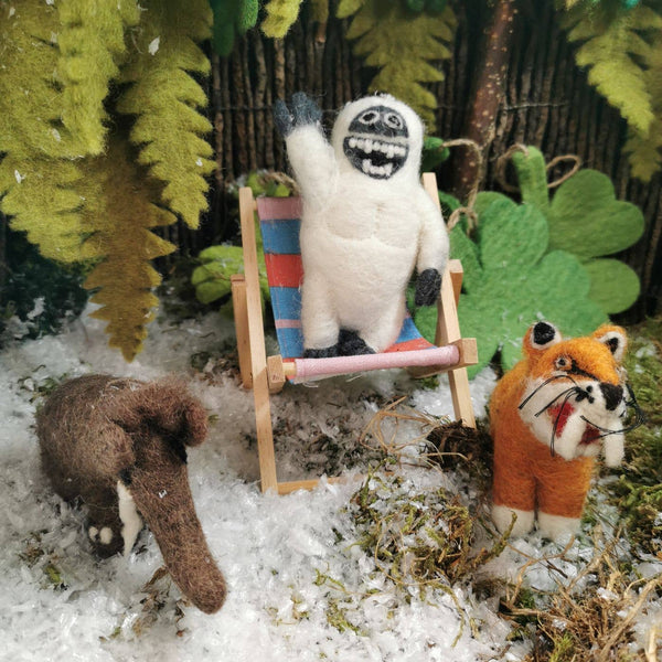 Festive Yeti Felt Ornament - DIGS