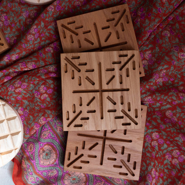 Fika Hardwood Coasters - DIGS