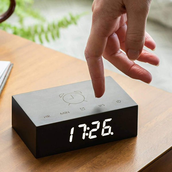 Flip Click Clock: Black Wood - DIGS