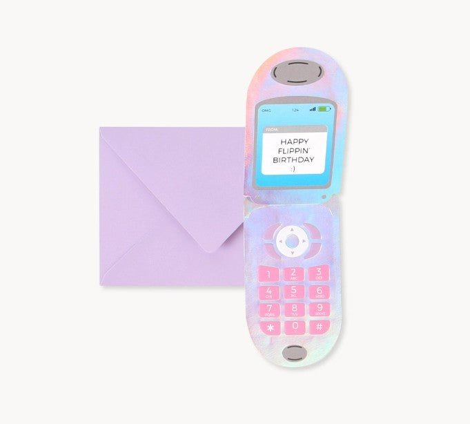 Flip Phone Birthday Card - DIGS