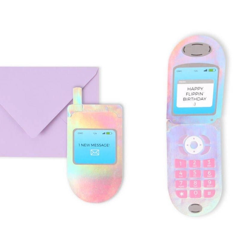Flip Phone Birthday Card - DIGS