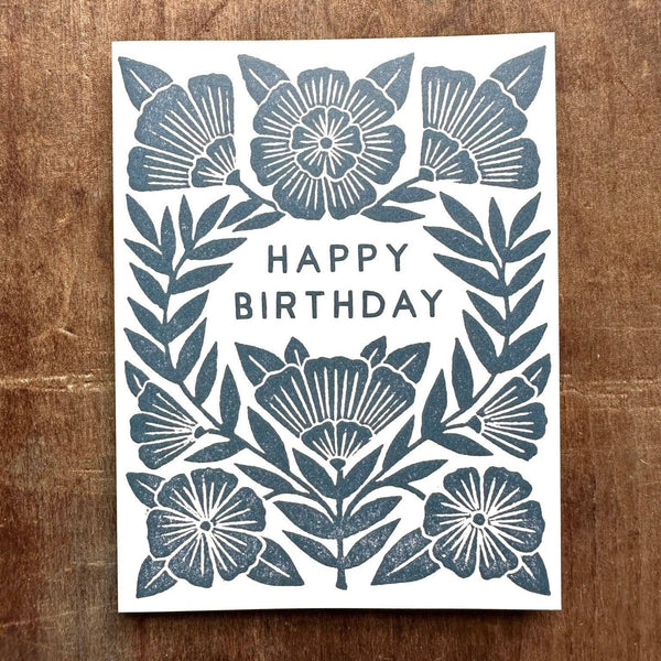 Floral Block Birthday Card - DIGS