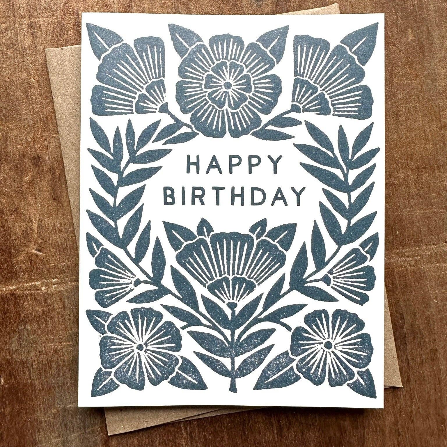 Floral Block Birthday Card - DIGS