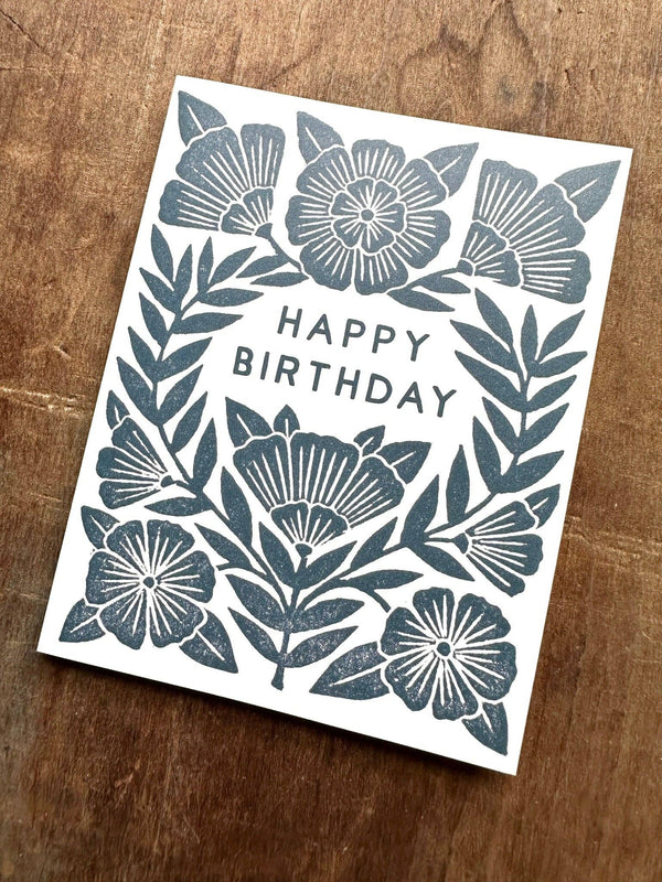 Floral Block Birthday Card - DIGS