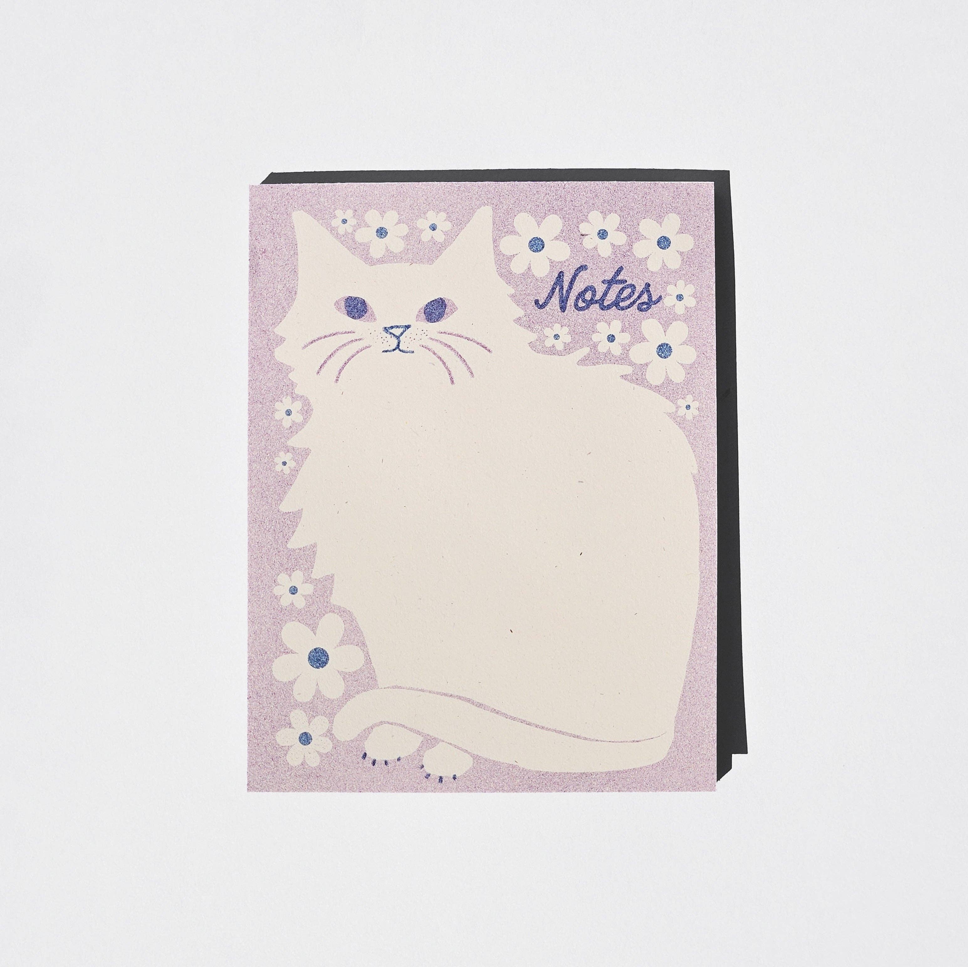 Floral Kitty Notepad - DIGS
