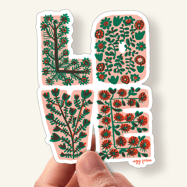 Floral Love Letters Sticker - DIGS