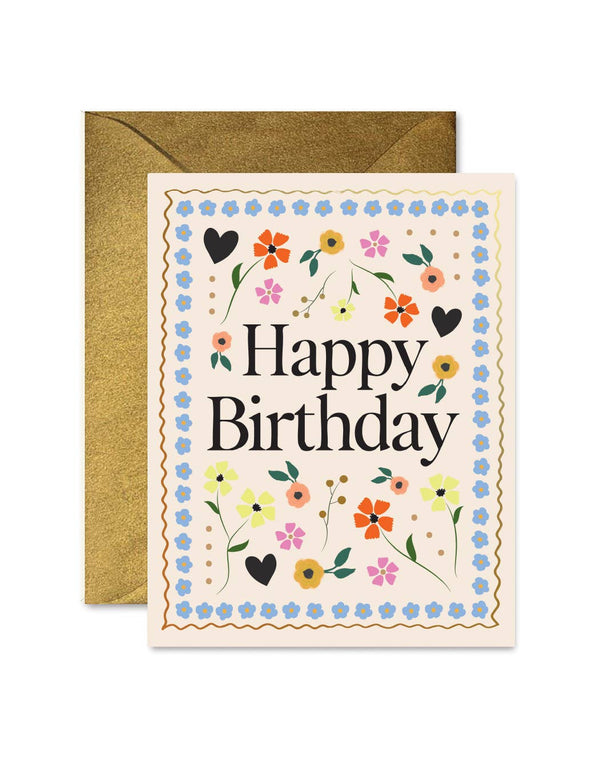 Floral Mosaic Birthday Card - DIGS
