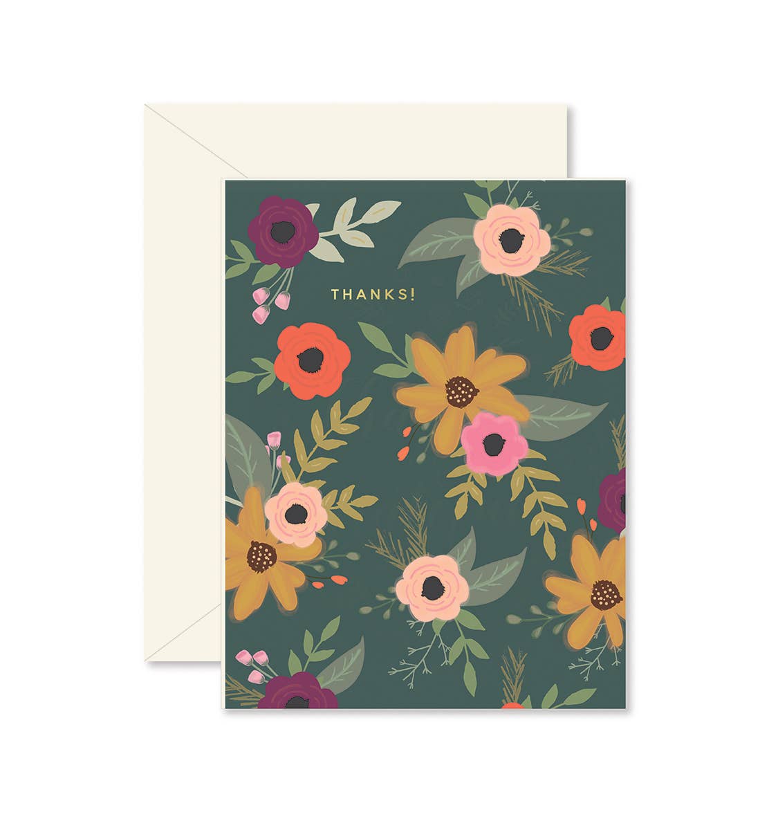 Floral Thanks Card - DIGS