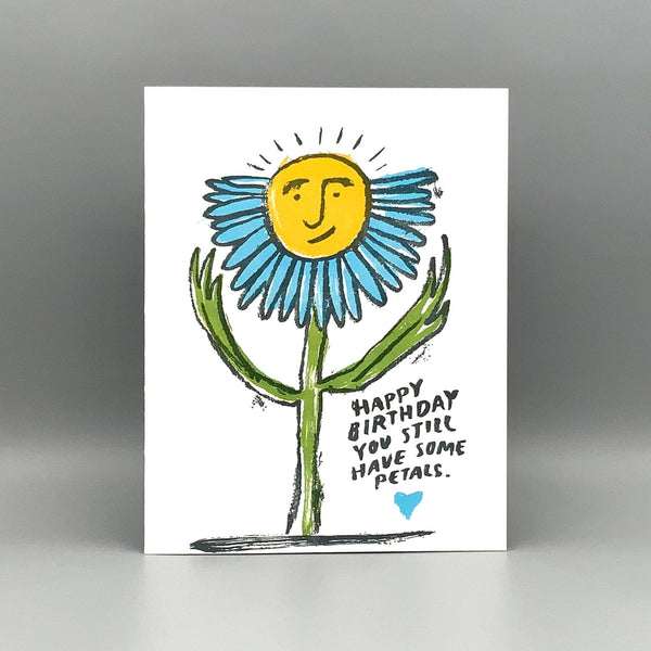 Flower Petals Birthday Card - DIGS