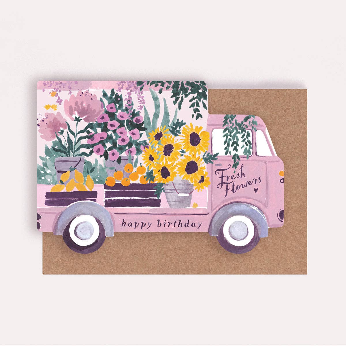 Flower Truck Birthday Card - DIGS