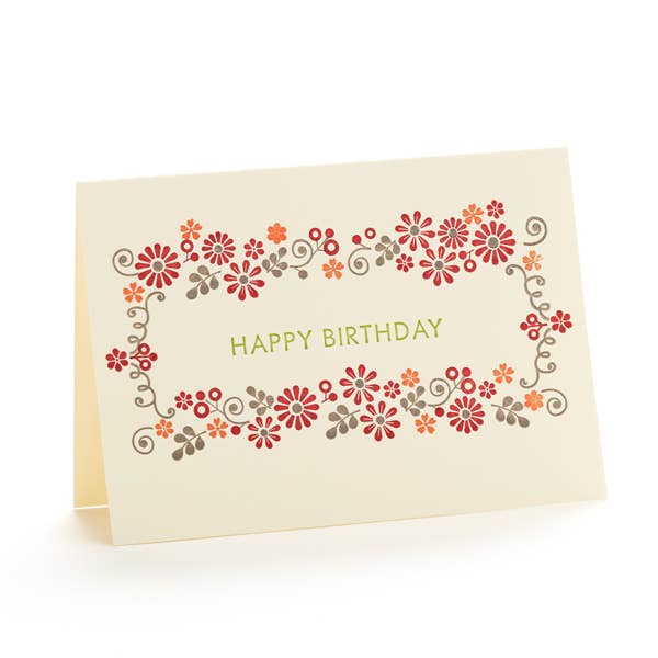 Flowers Frame Birthday Card - DIGS