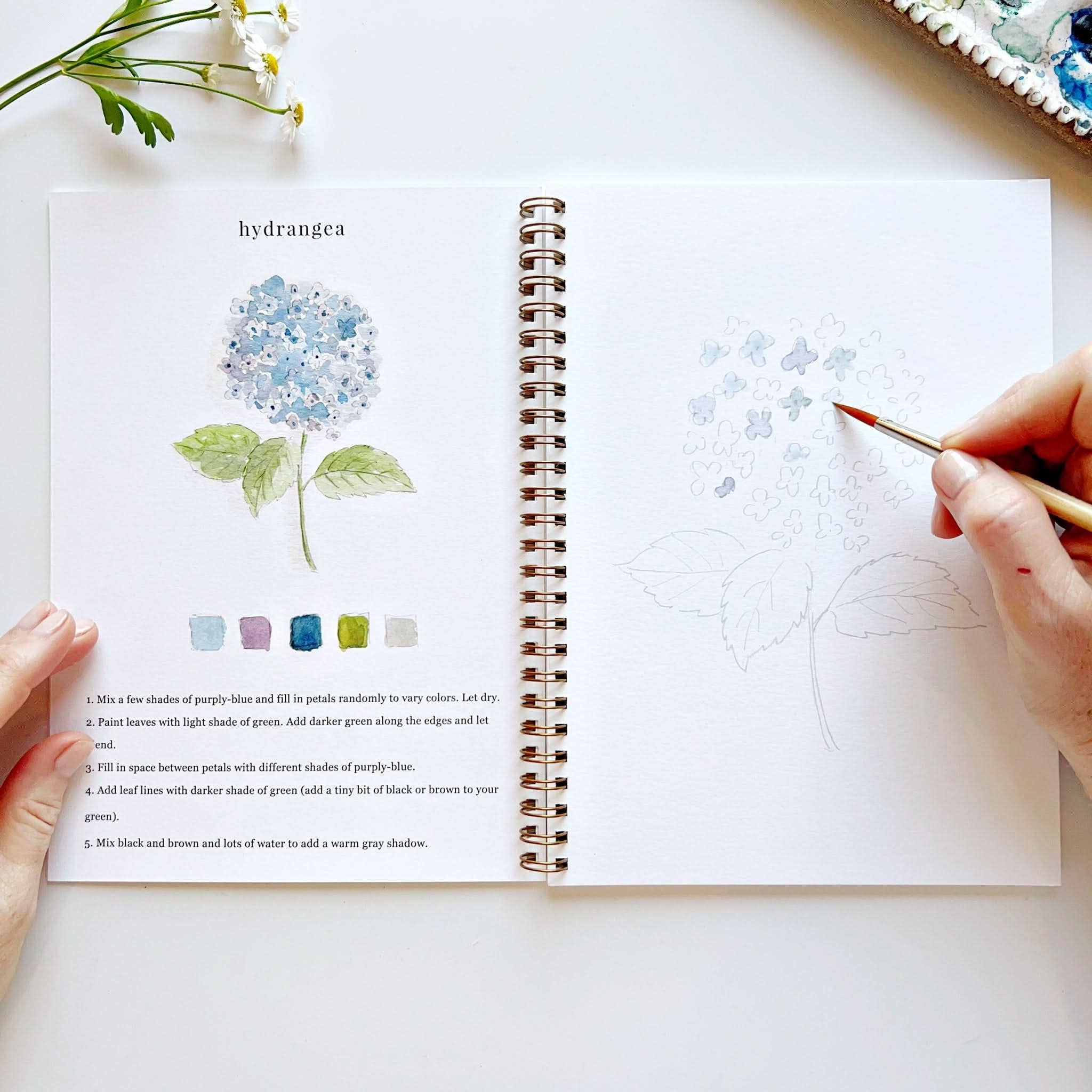 Flowers Watercolor Workbook - DIGS