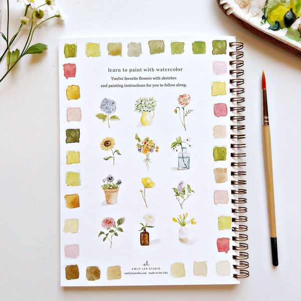 Flowers Watercolor Workbook - DIGS