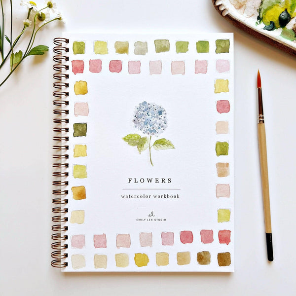Flowers Watercolor Workbook - DIGS
