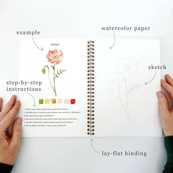 Flowers Watercolor Workbook - DIGS