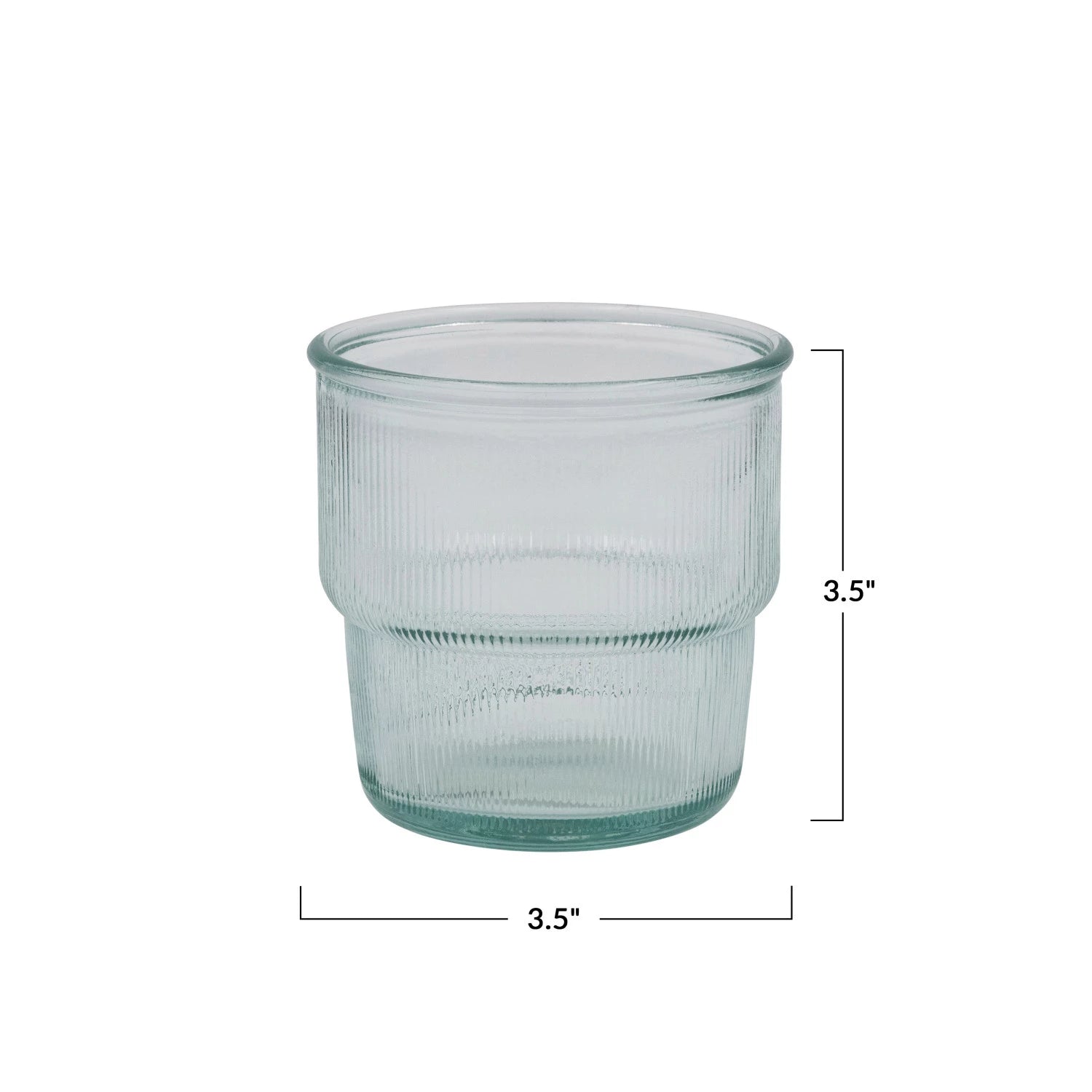 Fluted Recycled Drinking Glass - DIGS