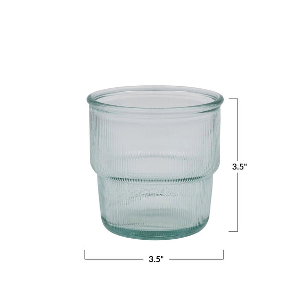 Fluted Recycled Drinking Glass - DIGS