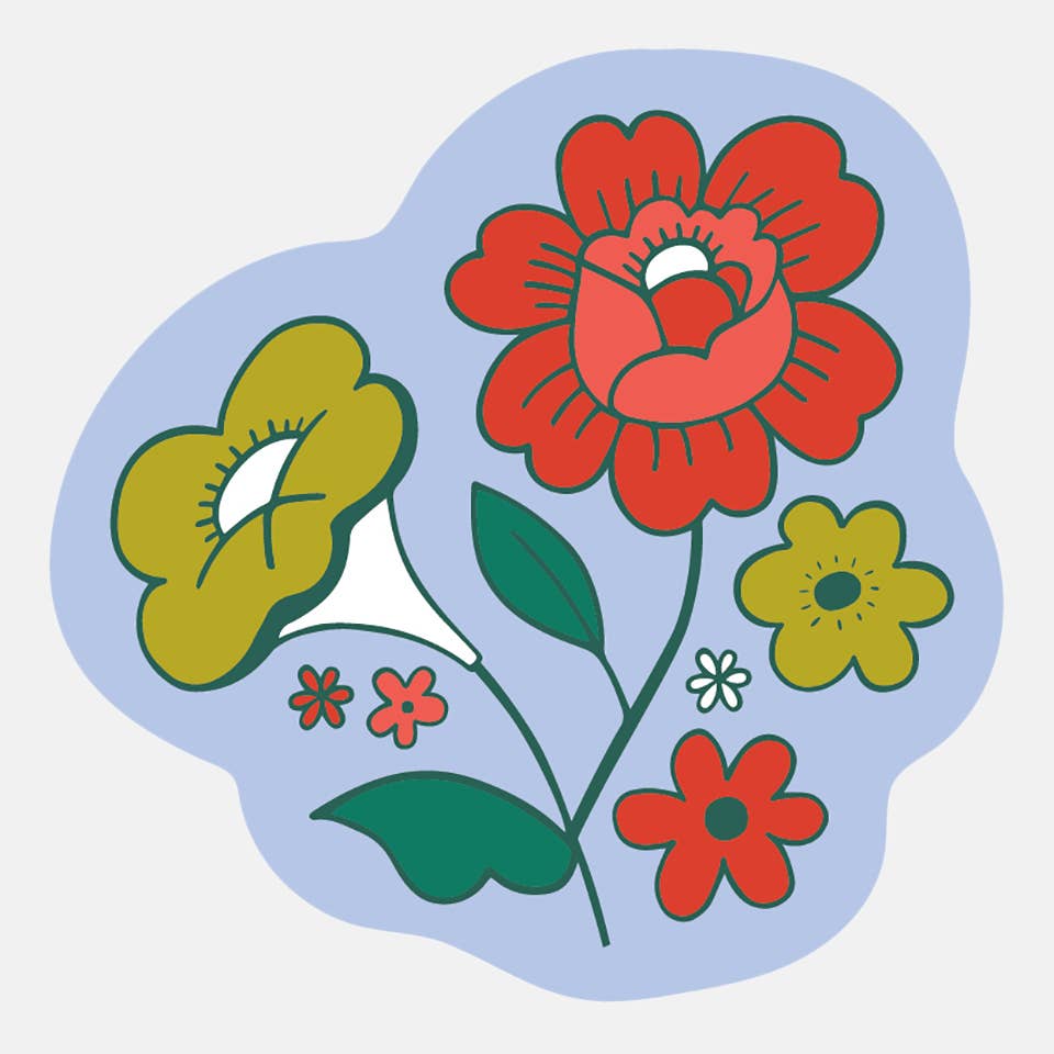 Folk Flowers Sticker - DIGS