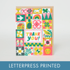 Folk Quilt Thank You Card - DIGS