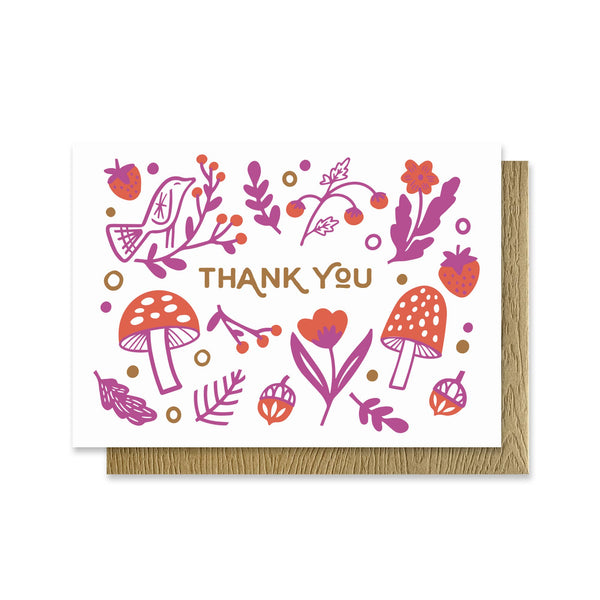 Folksy Thank You Mini Card - DIGS