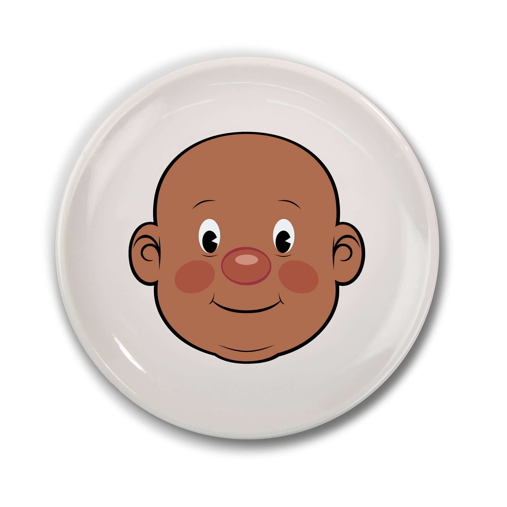 Food Face Dinner Plate: Dark Skin - DIGS