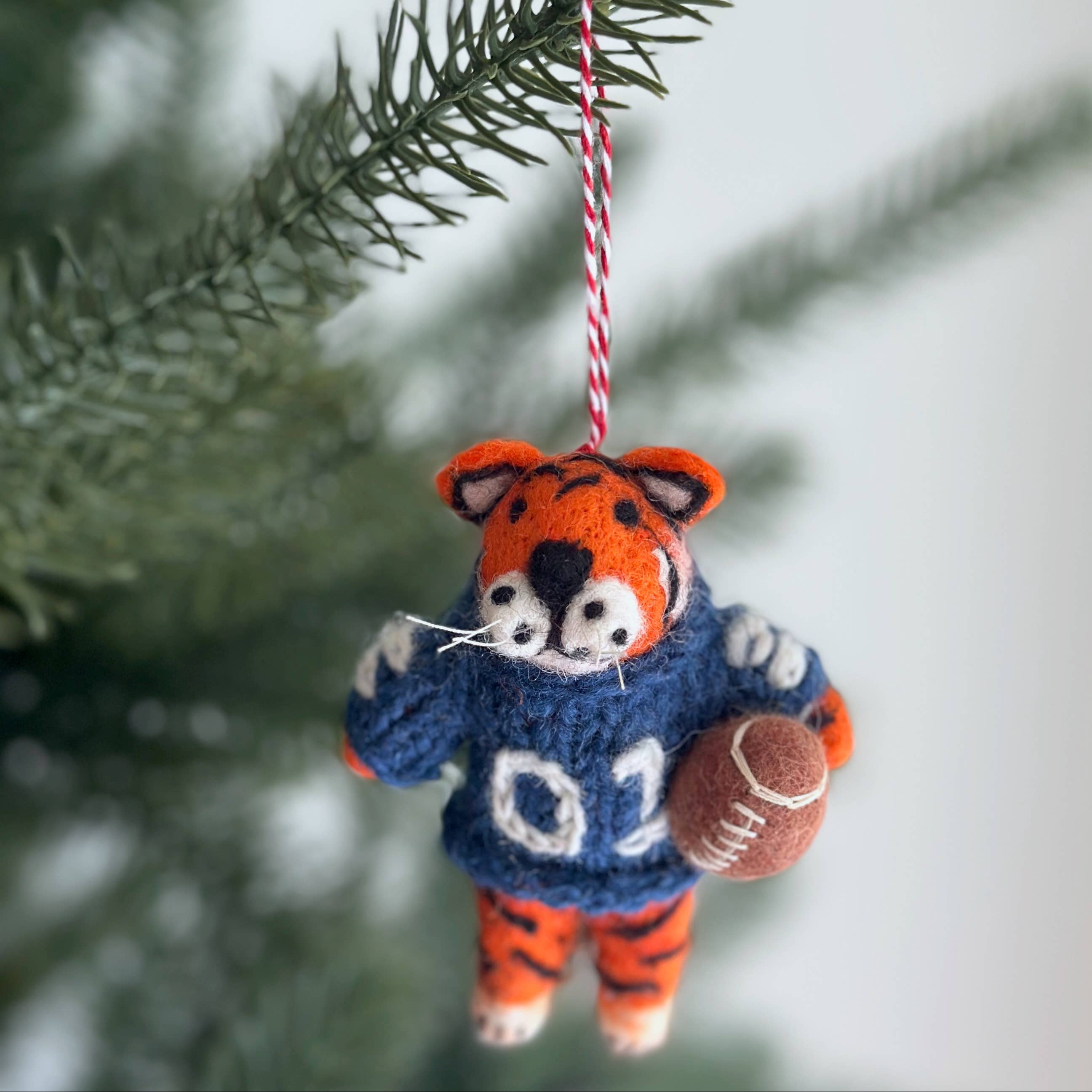 Football Tiger Ornament - DIGS