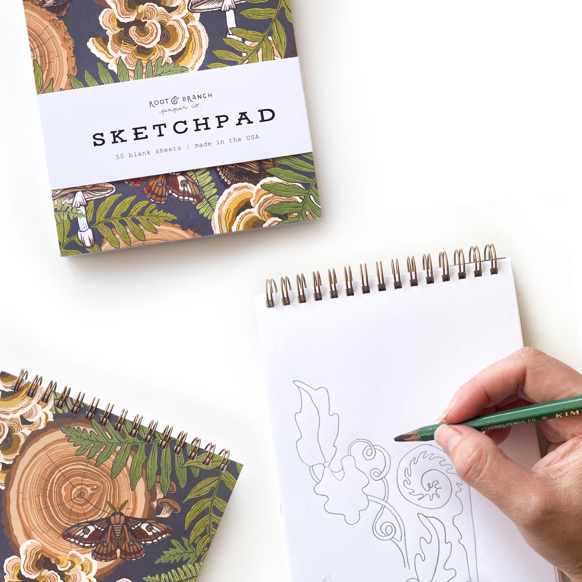 Forest Fern Spiral Bound Sketchpad - DIGS