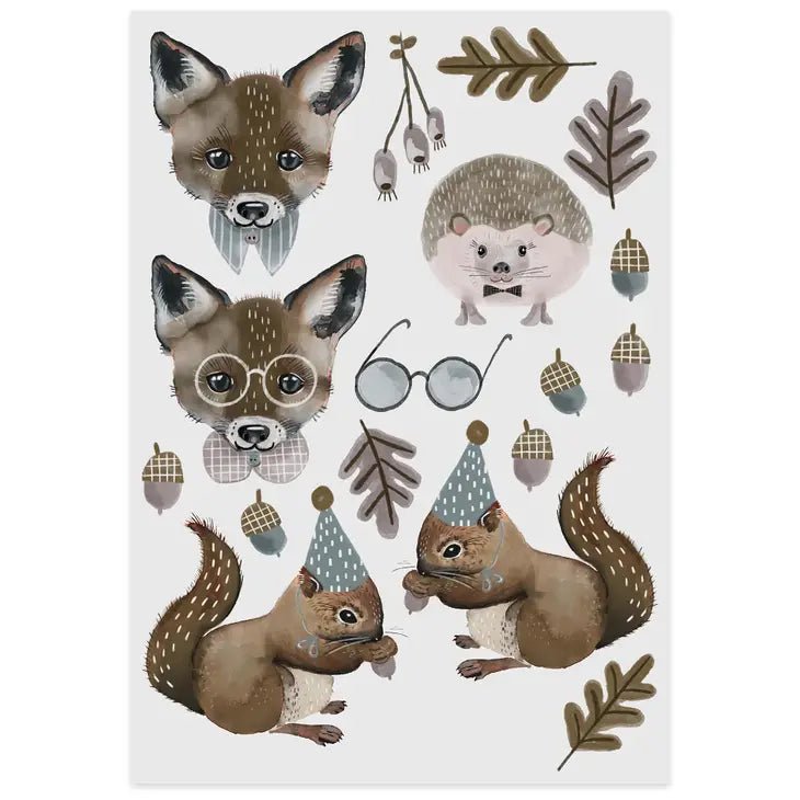Fox and Squirrel Tattoo Sheet - DIGS
